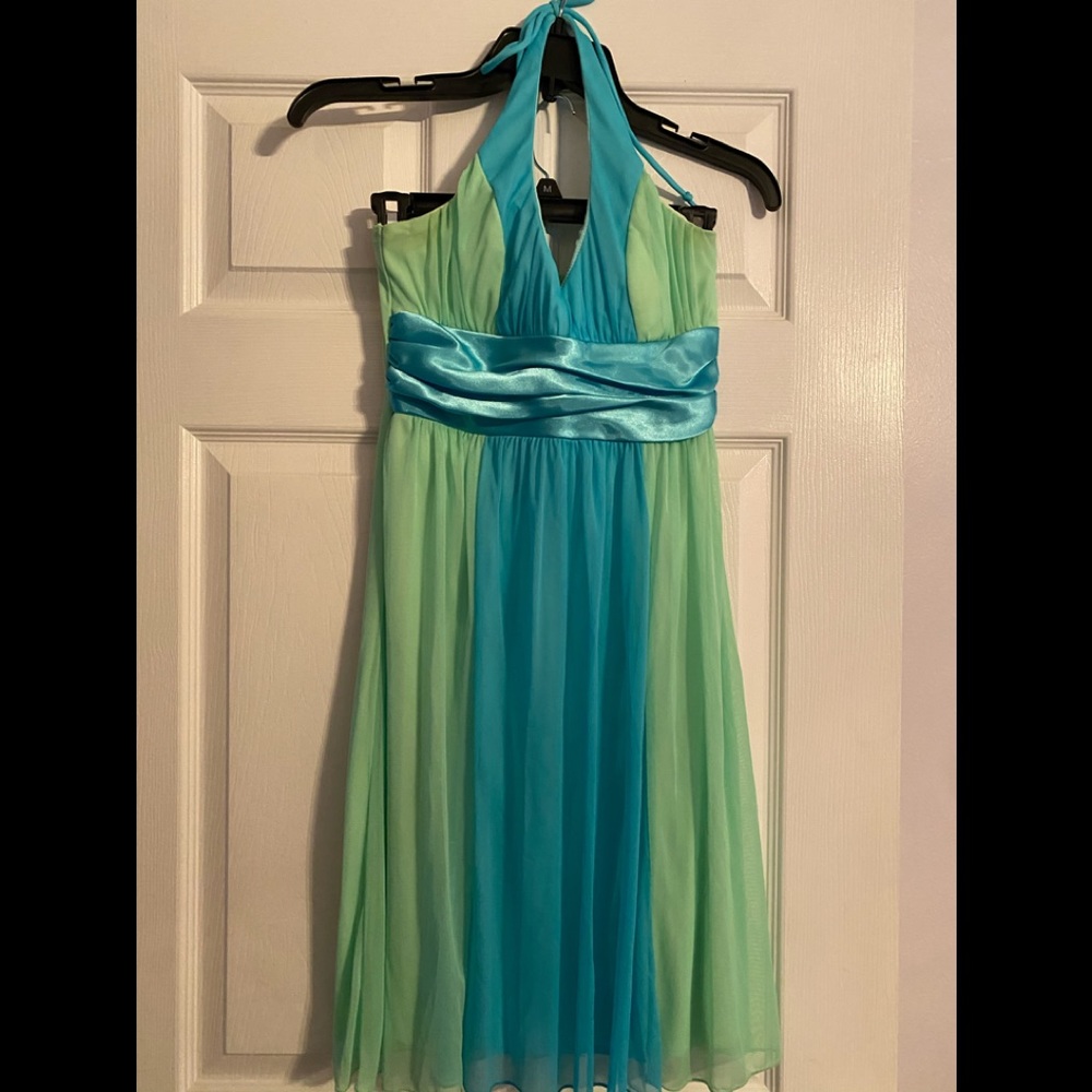City Triangles chiffon halter dress. Size S
